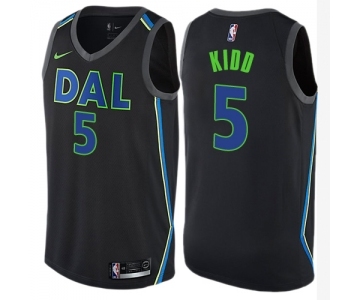 Men's Nike Dallas Mavericks #5 Jason Kidd Swingman Black NBA Jersey - City Edition