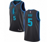 Men's Nike Dallas Mavericks #5 Jason Kidd Swingman Charcoal NBA Jersey - City Edition