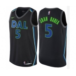 Men's Nike Dallas Mavericks #5 Jose Juan Barea Swingman Black NBA Jersey - City Edition