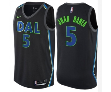 Men's Nike Dallas Mavericks #5 Jose Juan Barea Swingman Black NBA Jersey - City Edition