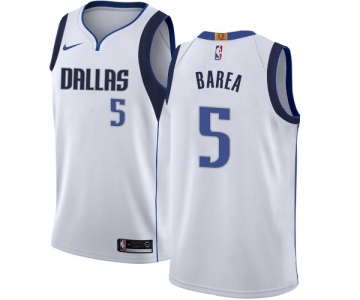 Men's Nike Dallas Mavericks #5 Jose Juan Barea Swingman White NBA Jersey - Association Edition