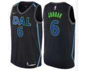 Men's Nike Dallas Mavericks #6 DeAndre Jordan Swingman Black NBA Jersey - City Edition