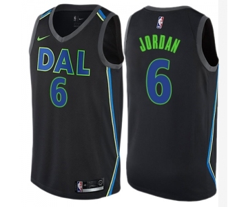 Men's Nike Dallas Mavericks #6 DeAndre Jordan Swingman Black NBA Jersey - City Edition