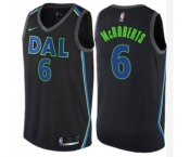 Men's Nike Dallas Mavericks #6 Josh McRoberts Swingman Black NBA Jersey - City Edition