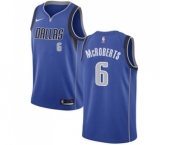 Men's Nike Dallas Mavericks #6 Josh McRoberts Swingman Royal Blue Road NBA Jersey - Icon Edition