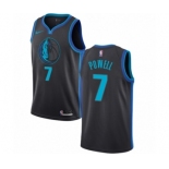 Men's Nike Dallas Mavericks #7 Dwight Powell Authentic Charcoal NBA Jersey - City Edition