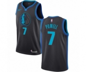 Men's Nike Dallas Mavericks #7 Dwight Powell Authentic Charcoal NBA Jersey - City Edition