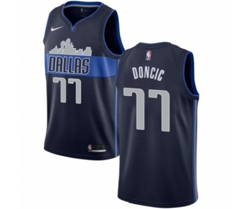 Men's Nike Dallas Mavericks #77 Luka Doncic Authentic Navy Blue NBA Jersey Statement Edition