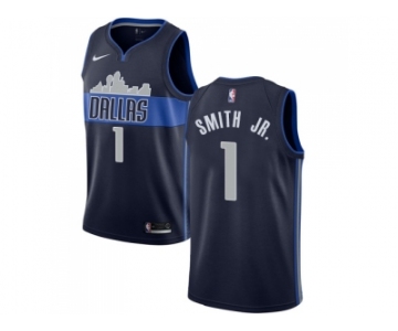 Nike Dallas Mavericks #1 Dennis Smith Jr. Navy NBA Swingman Statement Edition Jersey