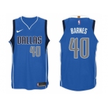 Nike NBA Dallas Mavericks #40 Harrison Barnes Jersey 2017-18 New Season Blue Jersey