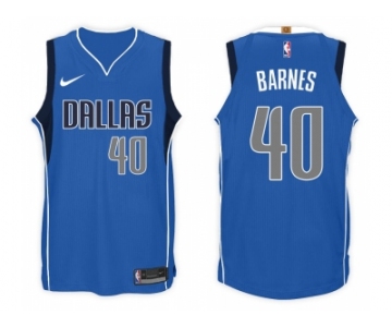 Nike NBA Dallas Mavericks #40 Harrison Barnes Jersey 2017-18 New Season Blue Jersey