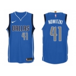 Nike NBA Dallas Mavericks #41 Dirk Nowitzki Jersey 2017-18 New Season Blue Jersey