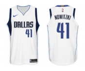 Nike NBA Dallas Mavericks #41 Dirk Nowitzki Jersey 2017-18 New Season White Jersey