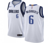 en's Nike Dallas Mavericks #6 Josh McRoberts Authentic White NBA Jersey - Association Edition