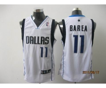 nba dallas mavericks #11 barea white[blue number]