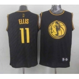 nba dallas mavericks #11 ellis black[gold lettering fashion]