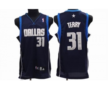 nba dallas mavericks #31 terry dk blue