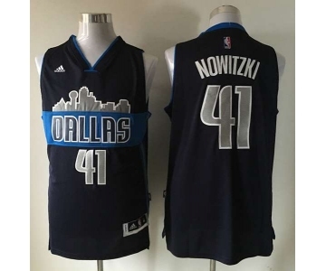 nba dallas mavericks #41 nowitzki black[2016 new revolution 30]