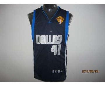 nba dallas mavericks #41 nowitzki dk blue[2011 the finals]