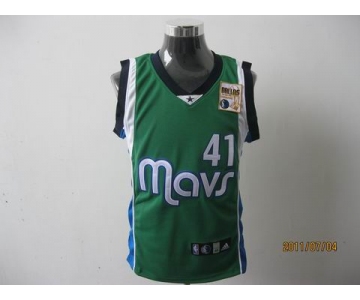 nba dallas mavericks #41 nowitzki green[2011 champions]