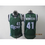 nba dallas mavericks #41 nowitzki green[2011 swingman revolution 30]