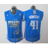 nba dallas mavericks #41 nowitzki lt.blue[2011 finals memorial edition]