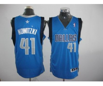 nba dallas mavericks #41 nowitzki lt.blue[revolution 30 grey number]