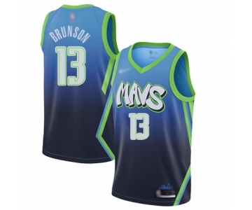 Women's Dallas Mavericks #13 Jalen Brunson Swingman Blue Basketball Jersey - 2019-20 City Edition