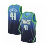 Women's Dallas Mavericks #41 Dirk Nowitzki Swingman Blue Basketball Jersey - 2019-20 City Edition