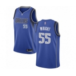 Women's Dallas Mavericks #55 Delon Wright Authentic Royal Blue Basketball Jersey - Icon Edition