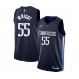 Women's Dallas Mavericks #55 Delon Wright Swingman Navy Finished Basketball Jersey - Statement Edition