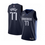 Women's Dallas Mavericks #77 Luka Doncic Swingman Navy Finished Basketball Jersey - Statement Edition