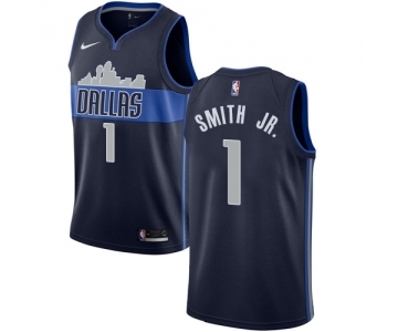 Women's Nike Dallas Mavericks #1 Dennis Smith Jr. Authentic Navy Blue NBA Jersey Statement Edition