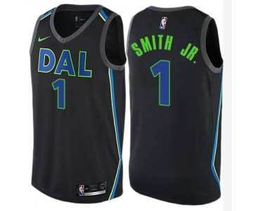 Women's Nike Dallas Mavericks #1 Dennis Smith Jr. Swingman Black NBA Jersey - City Edition