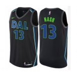 Women's Nike Dallas Mavericks #13 Steve Nash Swingman Black NBA Jersey - City Edition