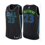 Women's Nike Dallas Mavericks #23 Wesley Matthews Swingman Black NBA Jersey - City Edition