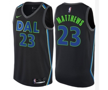 Women's Nike Dallas Mavericks #23 Wesley Matthews Swingman Black NBA Jersey - City Edition