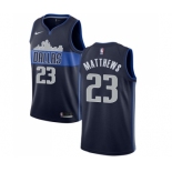 Women's Nike Dallas Mavericks #23 Wesley Matthews Swingman Navy Blue NBA Jersey Statement Edition