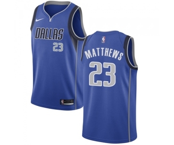 Women's Nike Dallas Mavericks #23 Wesley Matthews Swingman Royal Blue Road NBA Jersey - Icon Edition