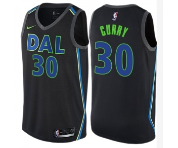 Women's Nike Dallas Mavericks #30 Seth Curry Swingman Black NBA Jersey - City Edition