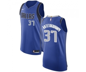 Women's Nike Dallas Mavericks #37 Kostas Antetokounmpo Authentic Royal Blue Road NBA Jersey - Icon Edition