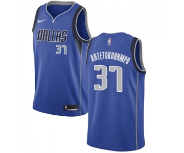 Women's Nike Dallas Mavericks #37 Kostas Antetokounmpo Swingman Royal Blue Road NBA Jersey - Icon Edition