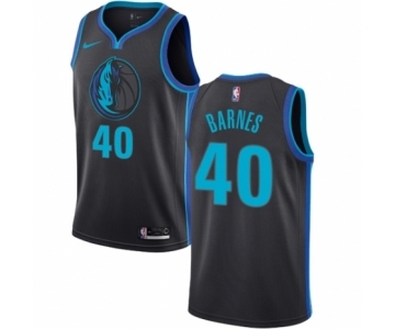 Women's Nike Dallas Mavericks #40 Harrison Barnes Swingman Charcoal NBA Jersey - City Edition