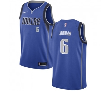 Women's Nike Dallas Mavericks #6 DeAndre Jordan Swingman Royal Blue NBA Jersey - Icon Edition