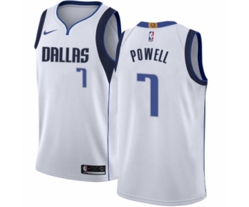 Women's Nike Dallas Mavericks #7 Dwight Powell Authentic White NBA Jersey - Association Edition