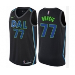 Women's Nike Dallas Mavericks #77 Luka Doncic Swingman Black NBA Jersey - City Edition