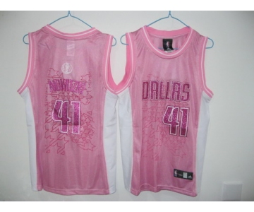 nba dallas mavericks #41 nowitzk pink