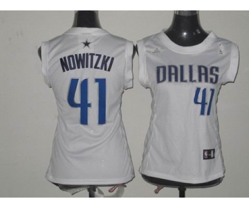 women nba dallas mavericks #41 nowitzki white