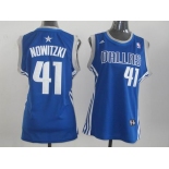 women nba jerseys dallas mavericks #41 nowitzki blue