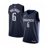 Youth Dallas Mavericks #6 Kristaps Porzingis Swingman Navy Finished Basketball Jersey - Statement Edition